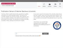 Tablet Screenshot of e-pub.uni-weimar.de